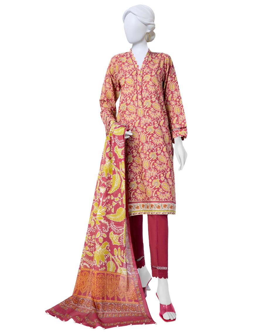 Multicolor Lawn Unstitched 3 Piece Dress | Jlawn-S-23-619