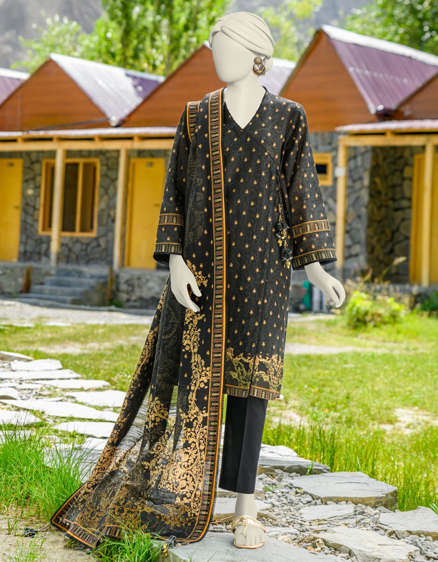 MULTICOLOR KHADDAR UNSTITCHED 2PC | JJLS-W-JW2-23-7039