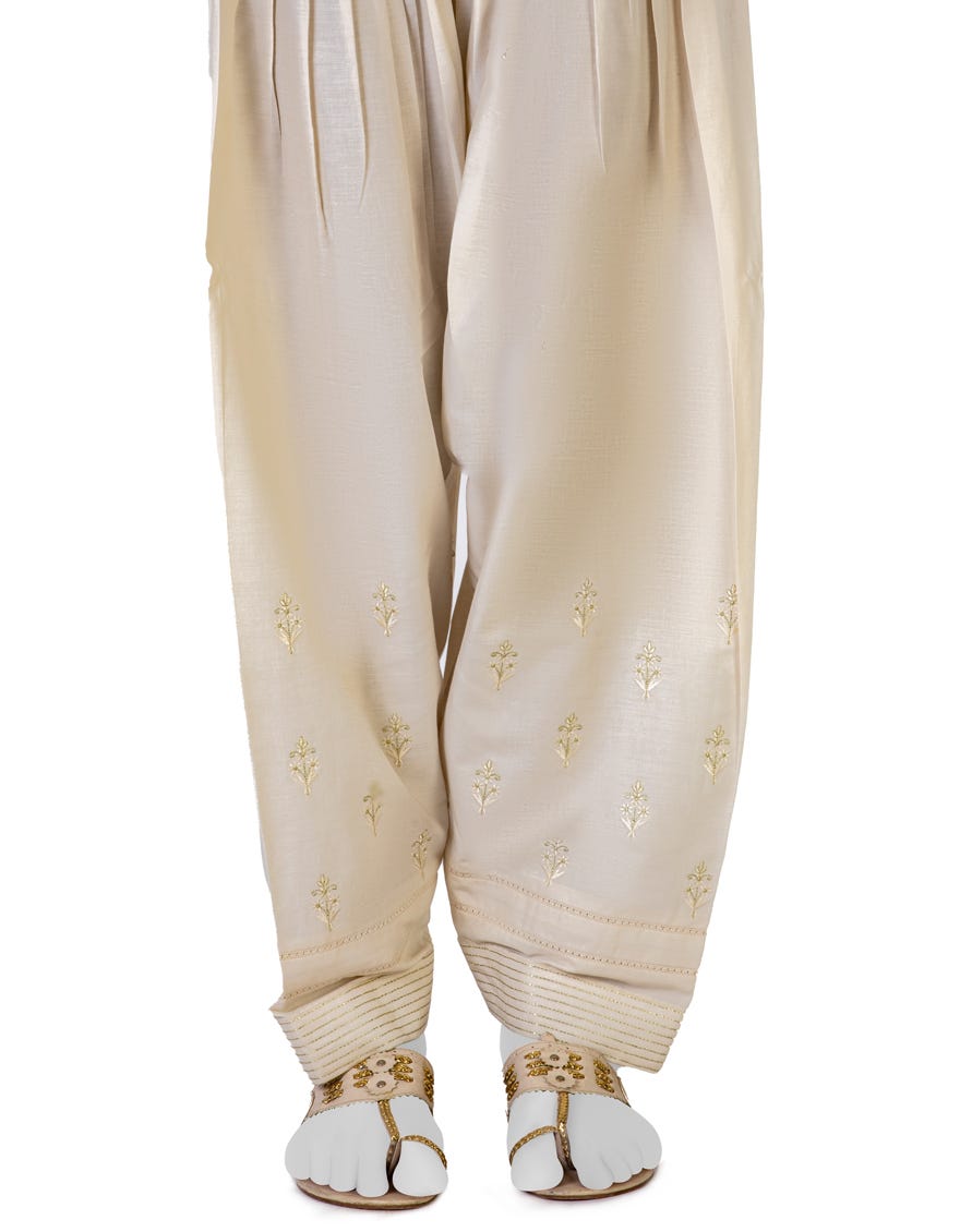 Off White Lawn Trousers | Jjlt-S-23-8021