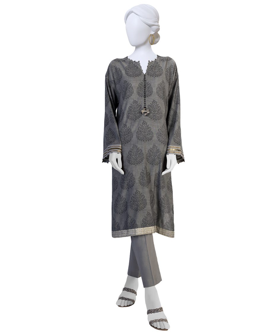 Grey Unstitched 1Pc | Jlawn-S-Jsu-23-911