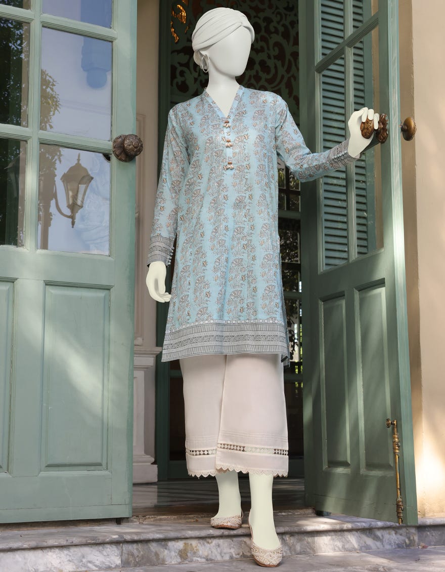 Sky Blue Lawn Unstitched 1Pc | Jlawn-S-Jsu-23-920