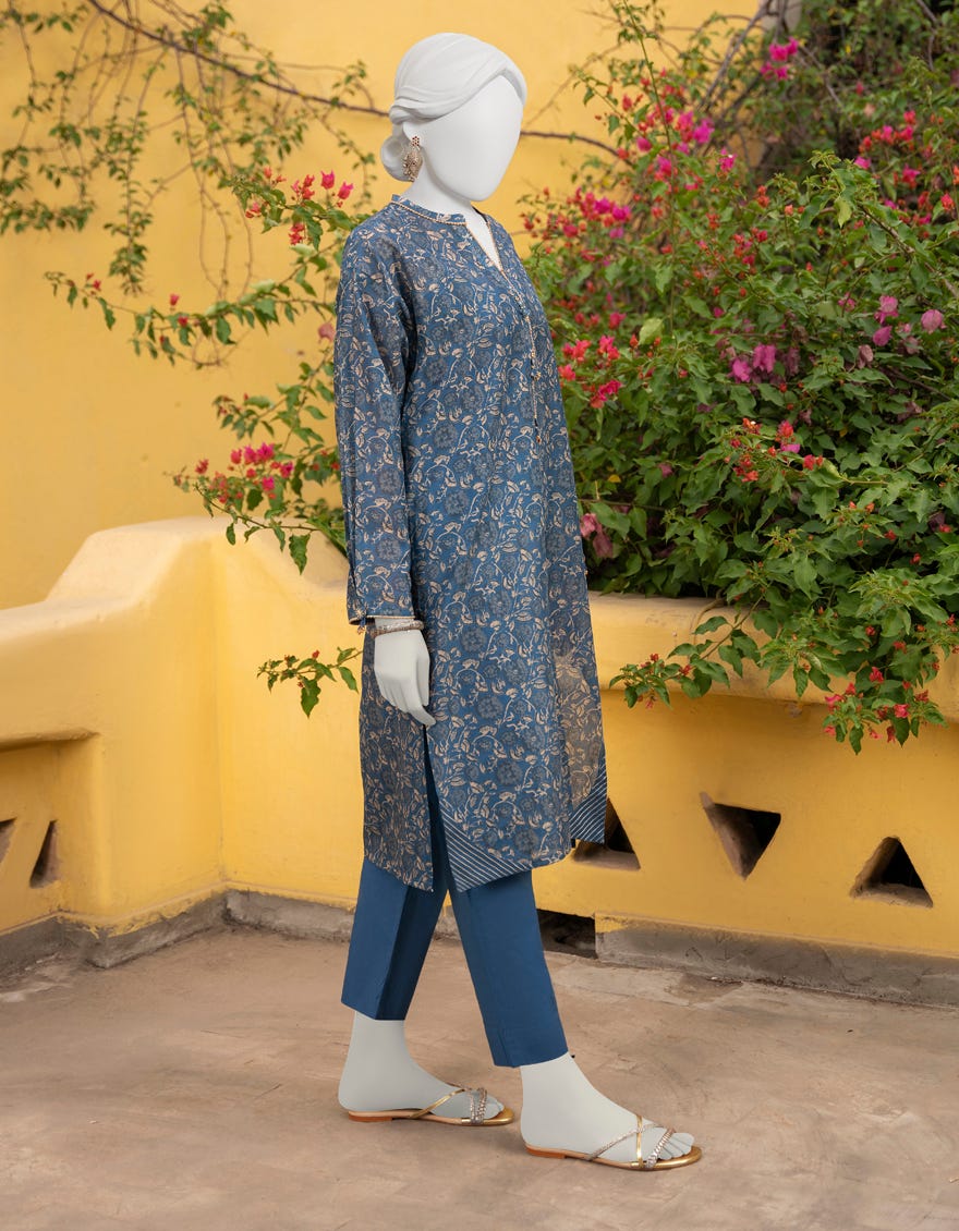 Blue Lawn Unstitched 1Pc | Jlawn-S-Jsu-23-926