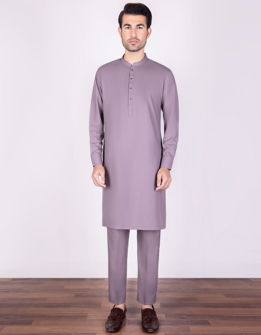Light Mauve Blended Unstitched Kameez Shalwar Fabric | Jjms-2311