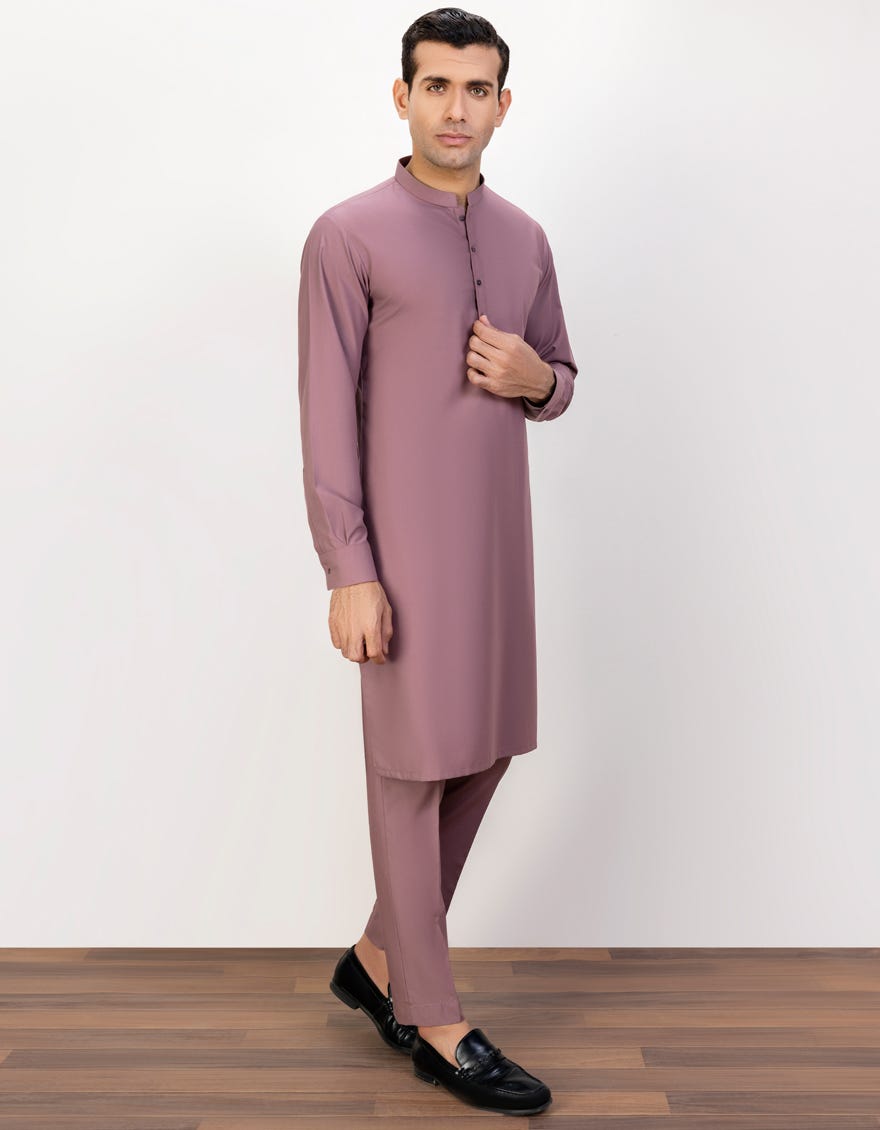 Violet Blended Unstitched Kameez Shalwar Fabric | Jjms-2361