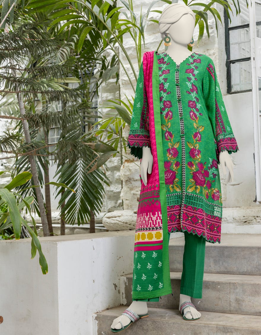 Multicolor Liminal Printed Unstitched 3 Piece Dress | Jjls-S-Jpwu-24-043