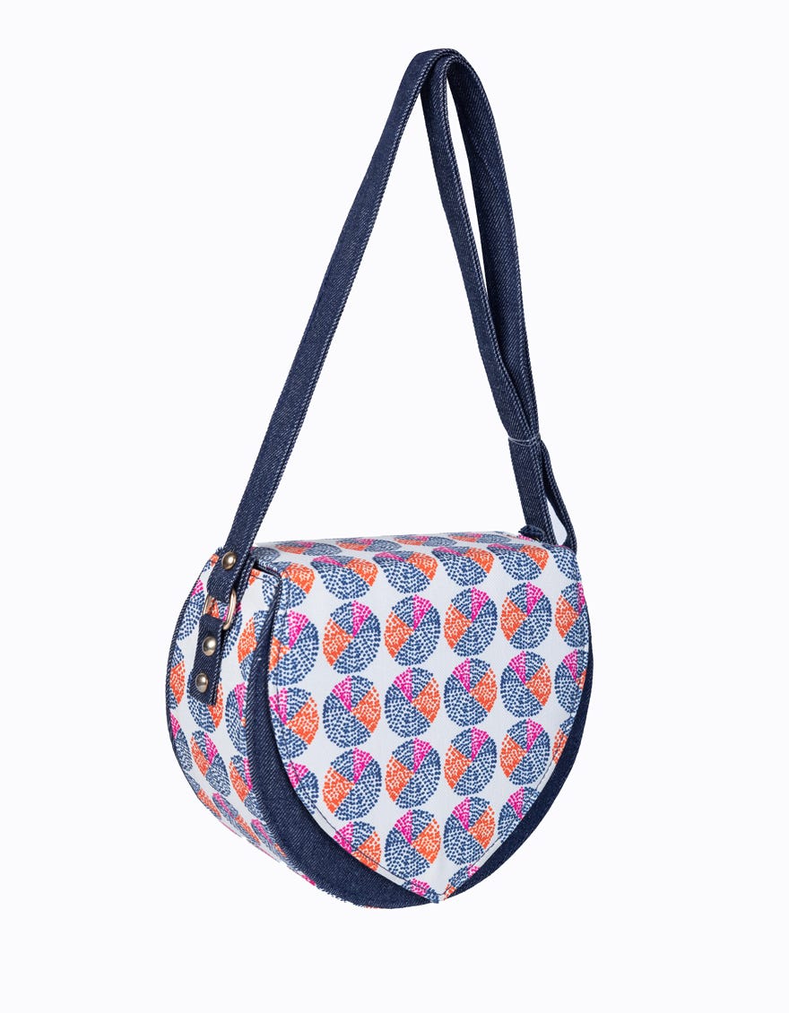 Denim Blue Canvas Handbag | Jjbl-24-046