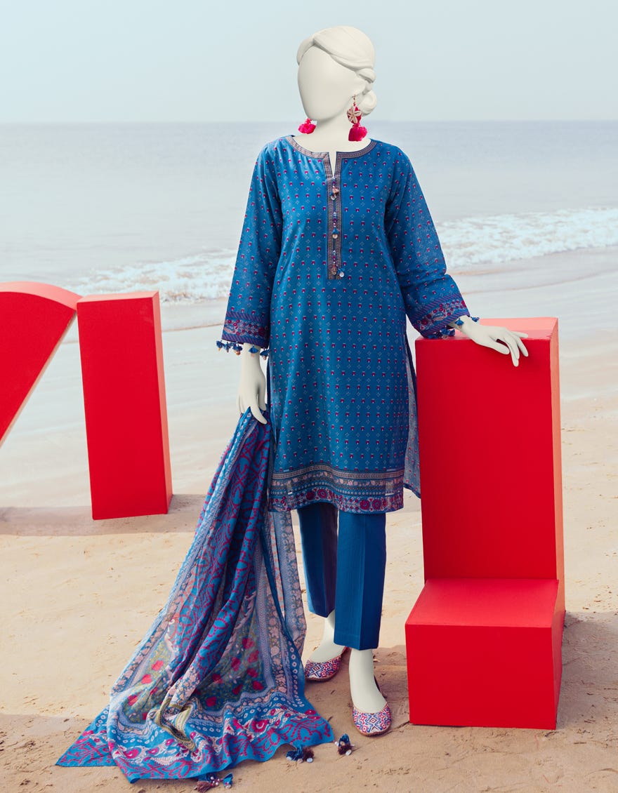 Blue Lawn Unstitched 3 Piece Dress | Jlawn-S-24-050