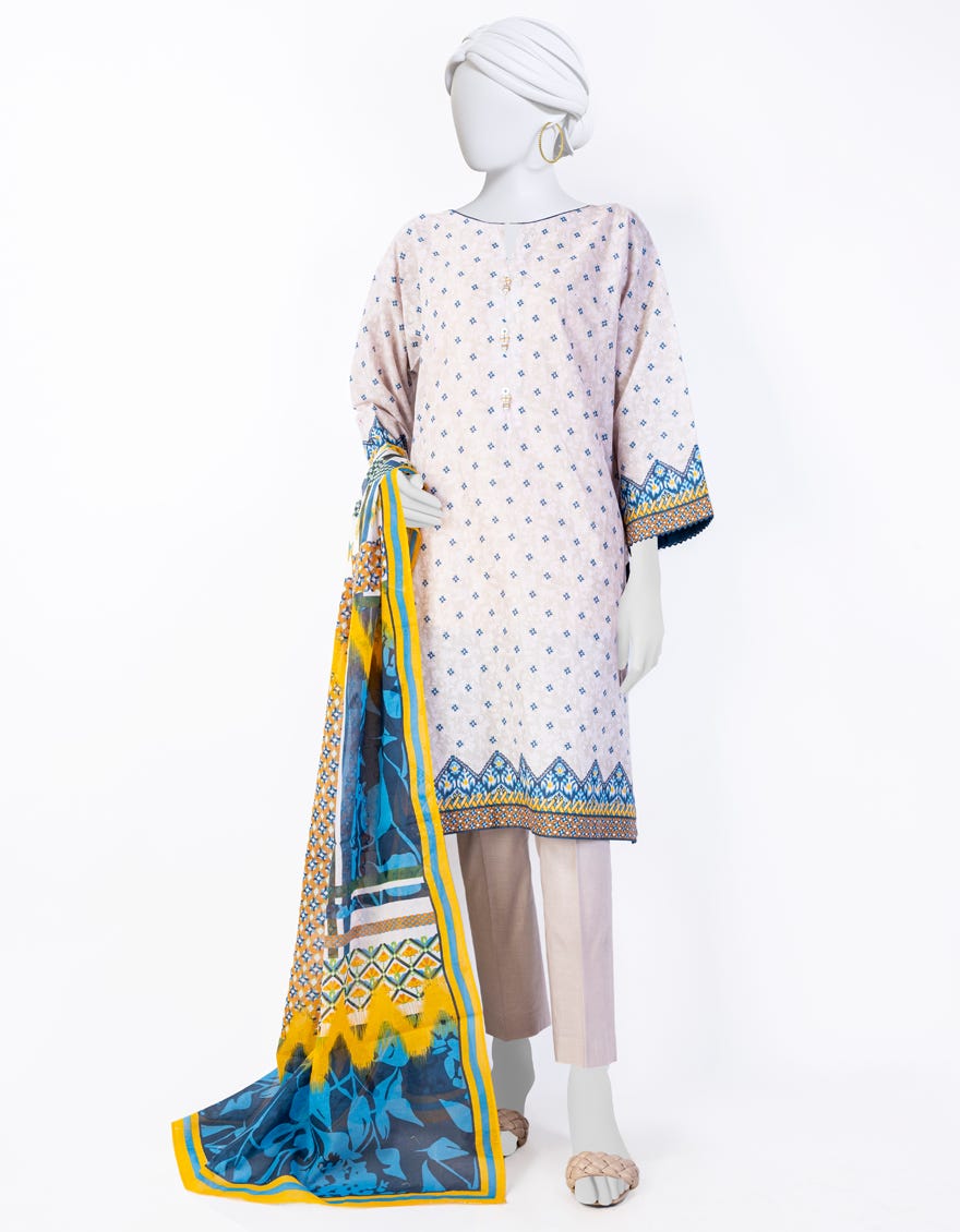 Multicolor Lawn 3 Piece Stitched Dress | Jlawn-S-24-052