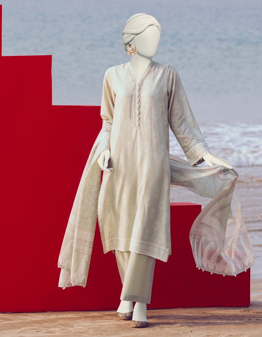 Sage Green Lawn Unstitched 3 Piece Dress | Jlawn-S-24-053