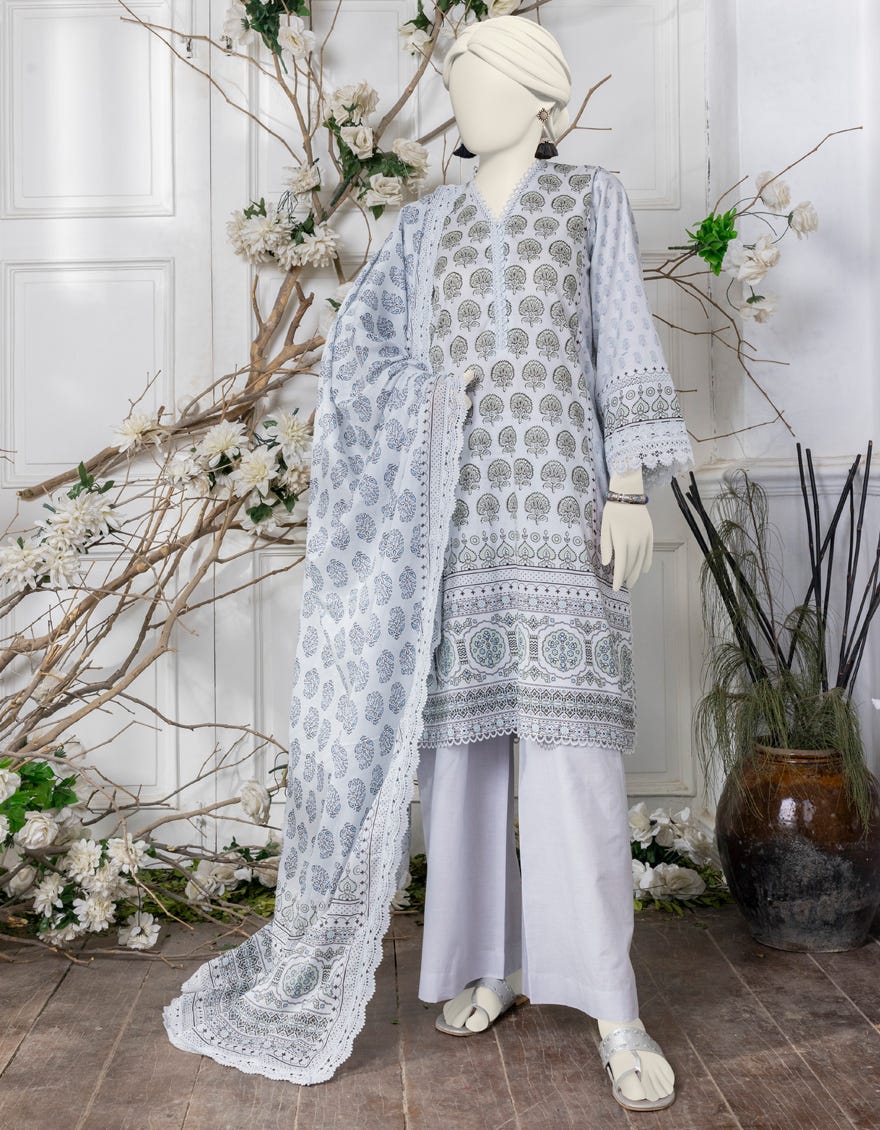 Multicolor Liminal Printed Unstitched 3 Piece Dress | Jjls-S-Jpwu-24-053
