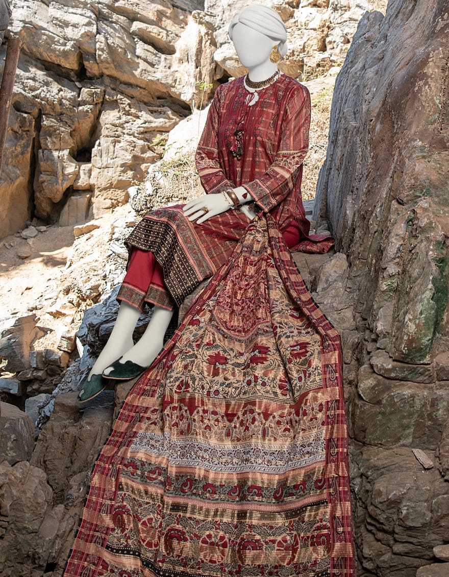 Maroon Lawn Unstitched 3 Piece Dress | Jlawn-S-24-056