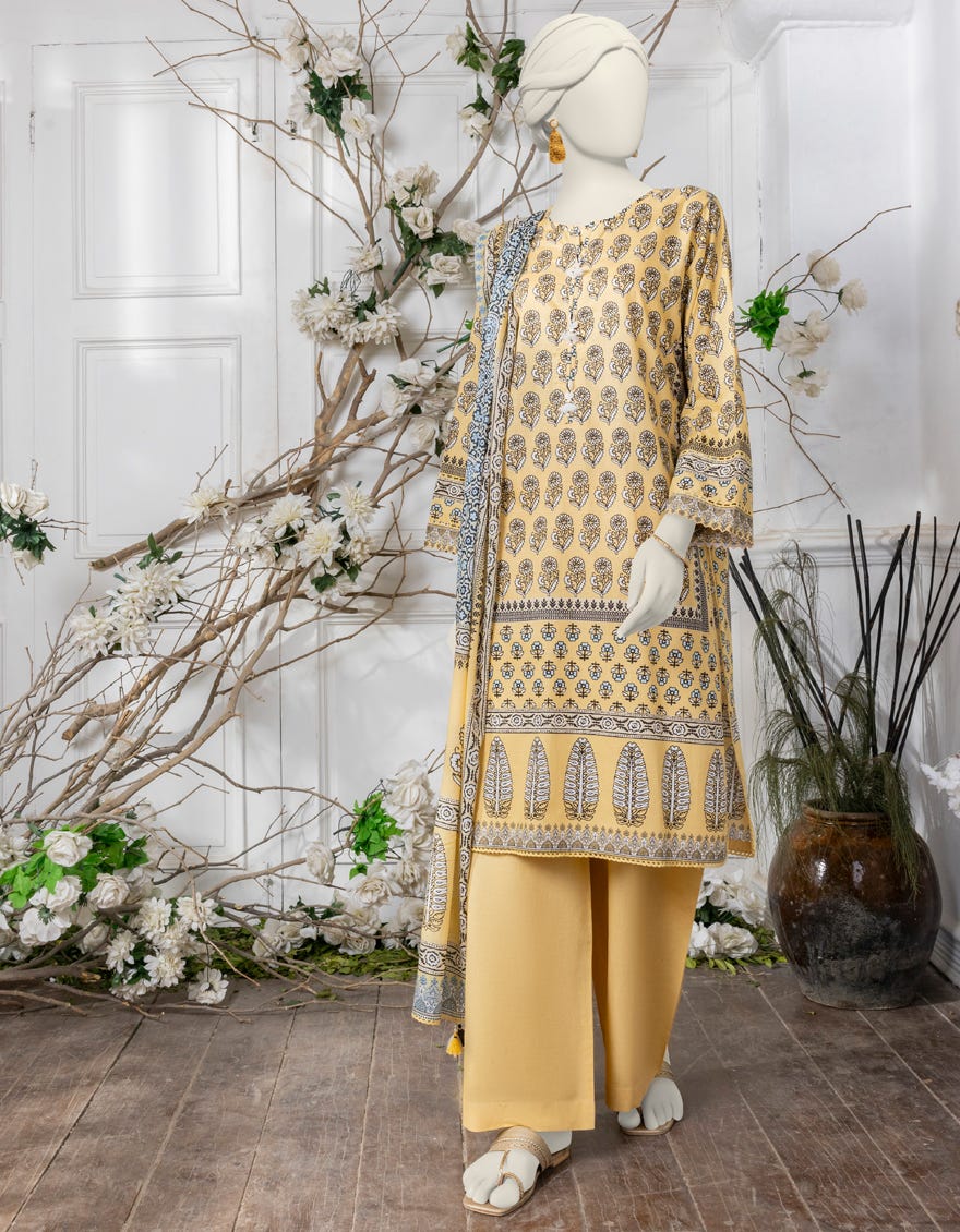 MULTICOLOR LIMINAL PRINTED UNSTITCHED 3PC | JJLS-S-JPWU-24-056