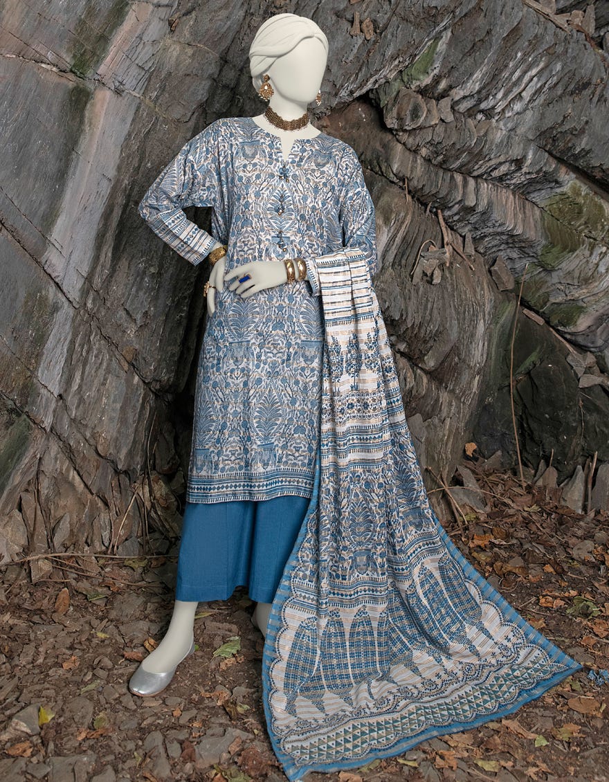 Blue Lawn Unstitched 3 Piece Dress | Jlawn-S-24-062