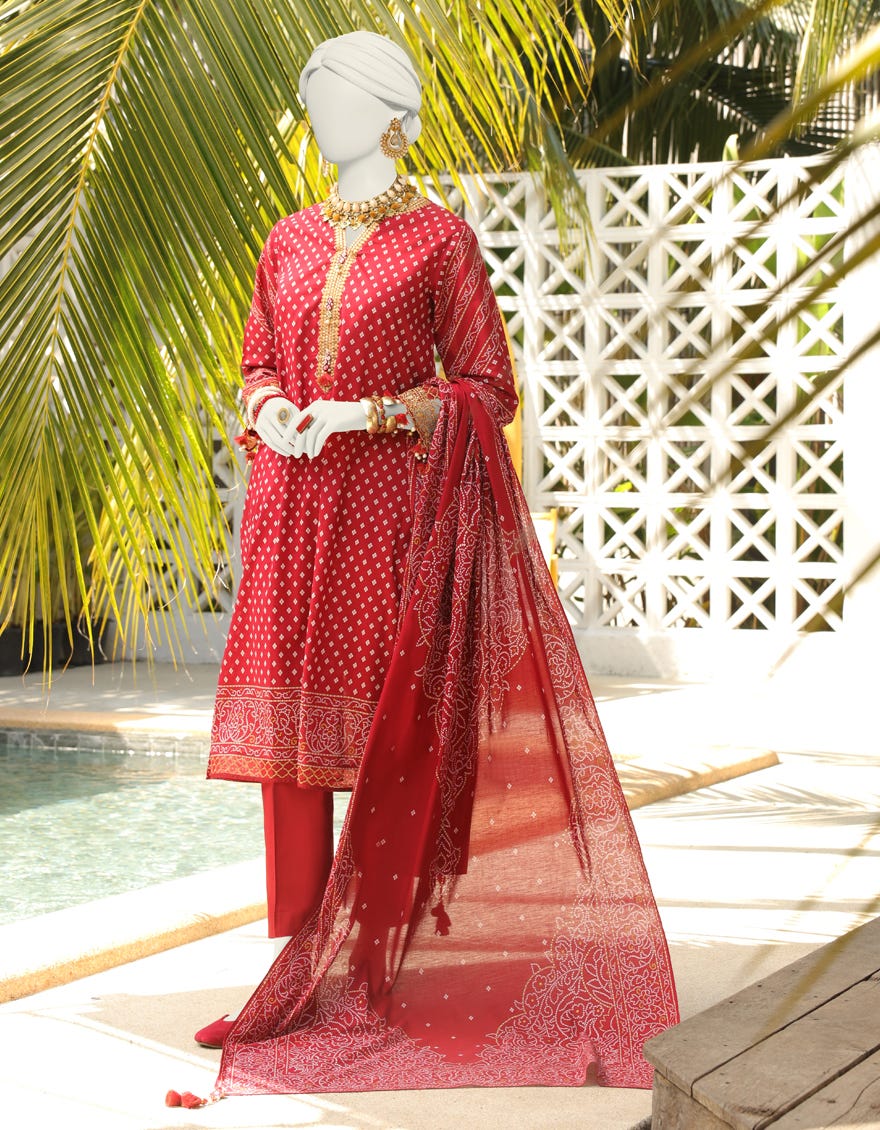 Red Lawn Unstitched 3 Piece Dress | Jlawn-S-24-063