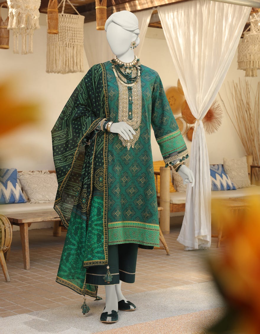 Green Lawn Unstitched 3 Piece Dress | Jlawn-S-24-068