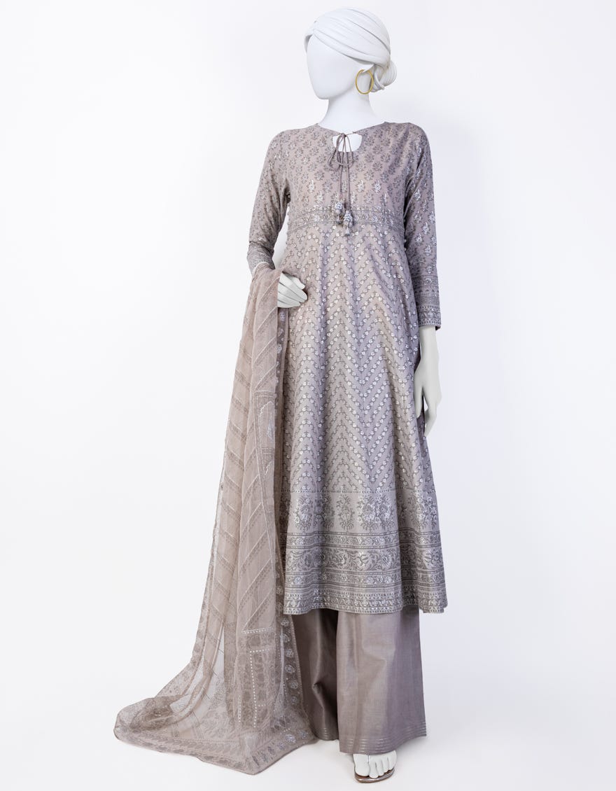 Grey Lawn 3 Piece Stitched Dress | Jlawn-S-24-071