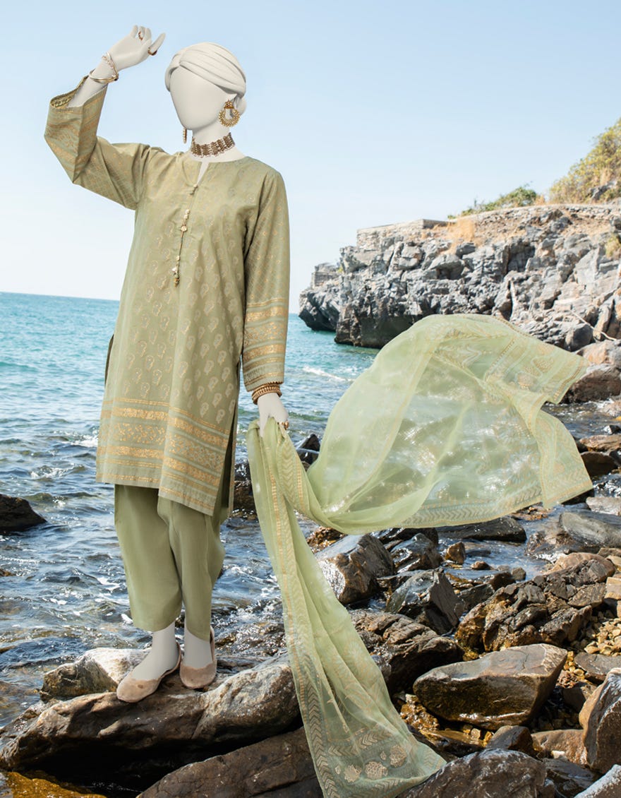 Green Lawn Unstitched 3 Piece Dress | Jlawn-S-24-074
