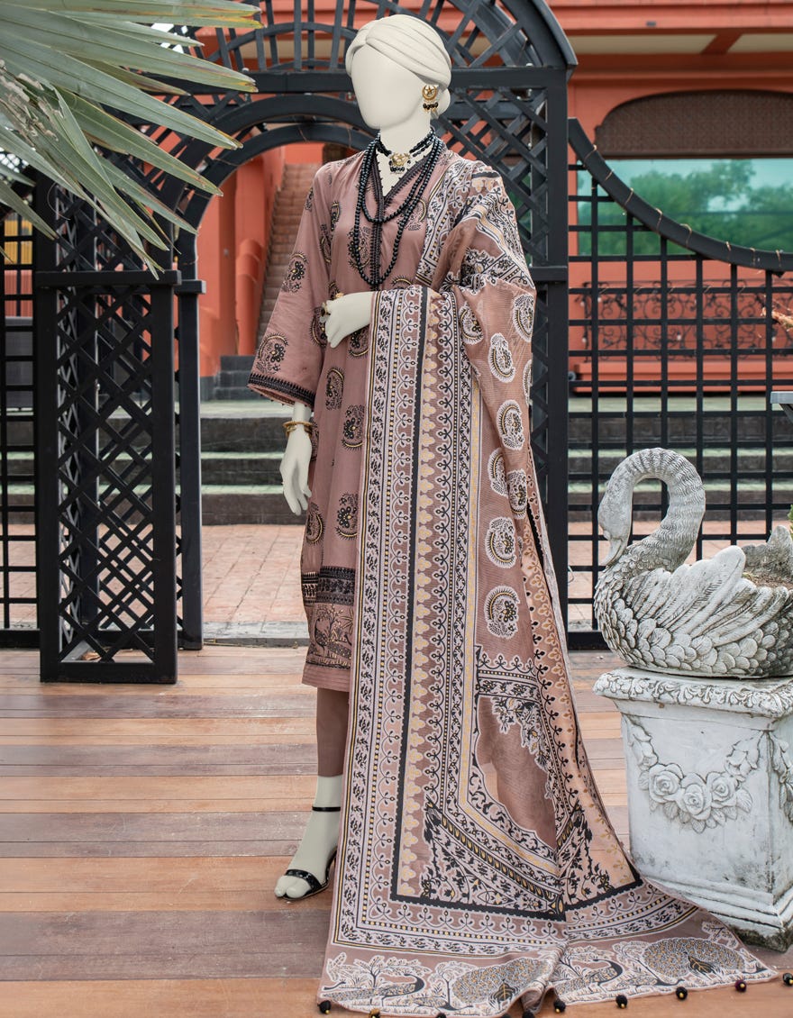 Brown Lawn Unstitched 3 Piece Dress | Jlawn-S-24-089