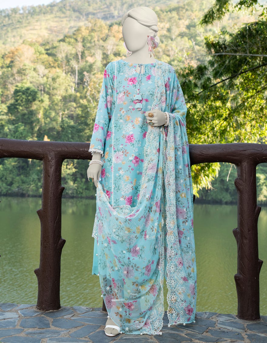 Blue Lawn Unstitched 3 Piece Dress | Jlawn-S-24-091