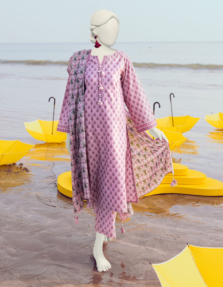 Pink Lawn Unstitched 3 Piece Dress | Jlawn-S-24-105