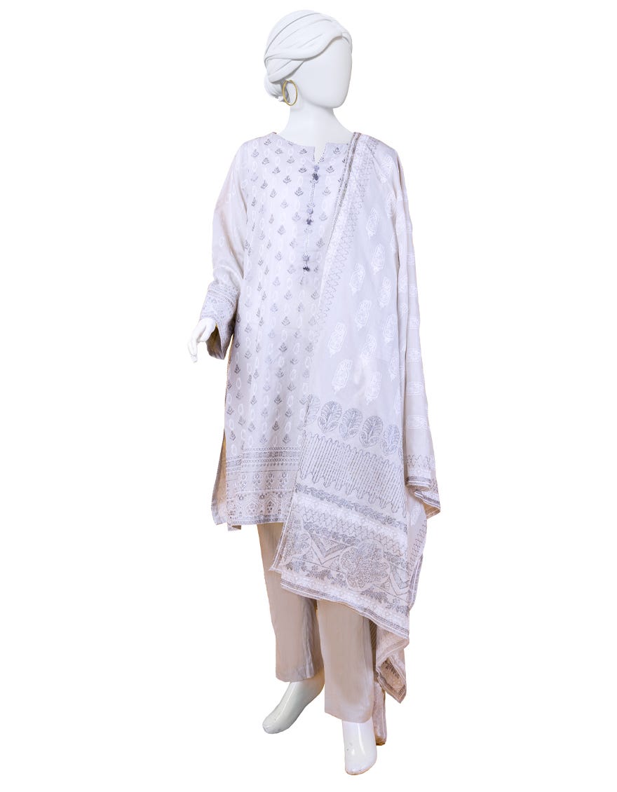 Grey Lawn Stitched 3 Piece | Jlawn-S-24-107