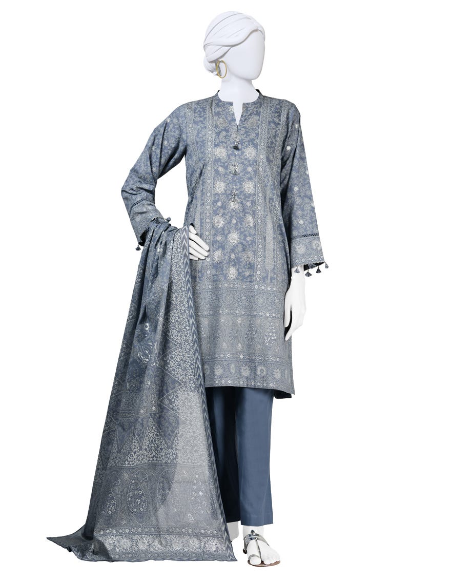 Grey Lawn Stitched 3 Piece | Jlawn-S-24-110