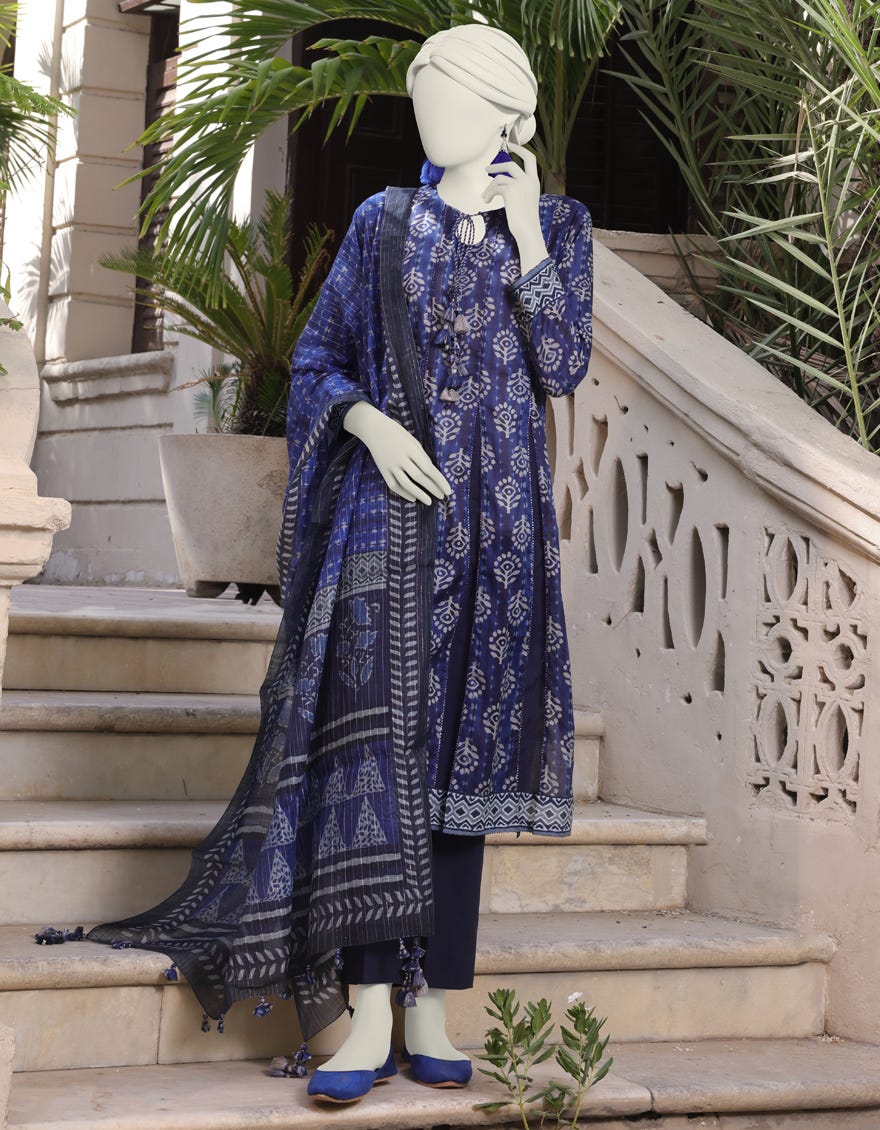 Multicolor Lawn Unstitched 2 Piece Dress | Jlawn-S-Jds-24-1150