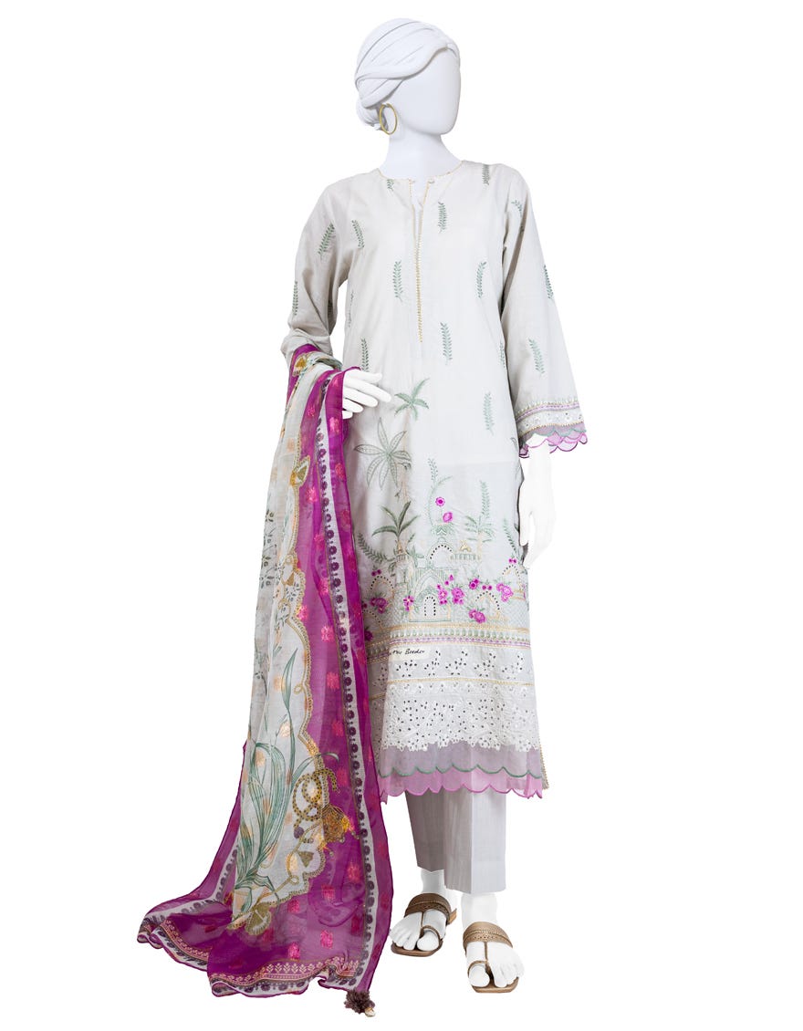 Green Lawn Stitched 3 Piece | Jlawn-S-24-138