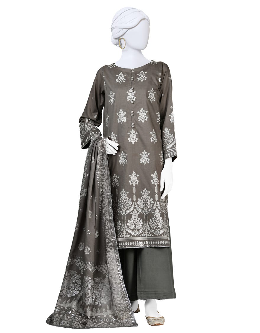 Grey Lawn Stitched 3 Piece | Jlawn-S-24-143