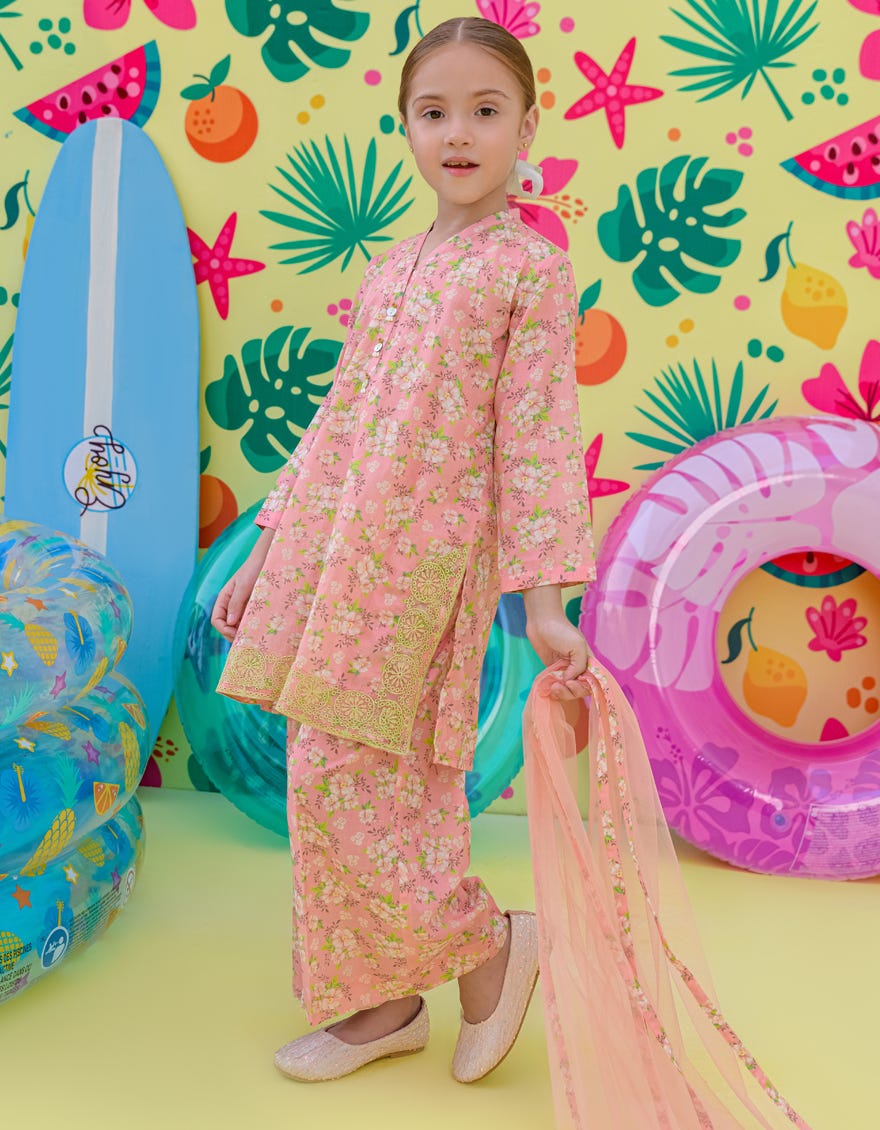 Multicolor Lawn Girls 3 Piece Stitched | Jgkl-S-24-1530