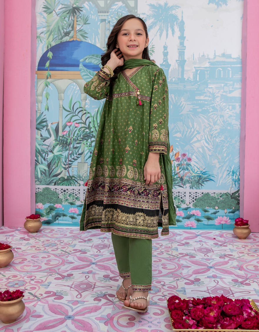 Green Lawn Stitched 3 Piece | Jgkl-S-24-1561