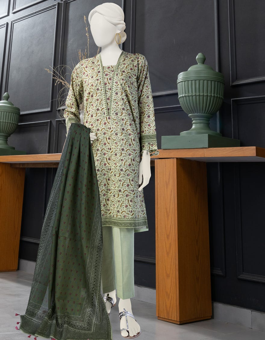 Green Lawn Unstitched 3 Piece Dress | Jlawn-S-24-157