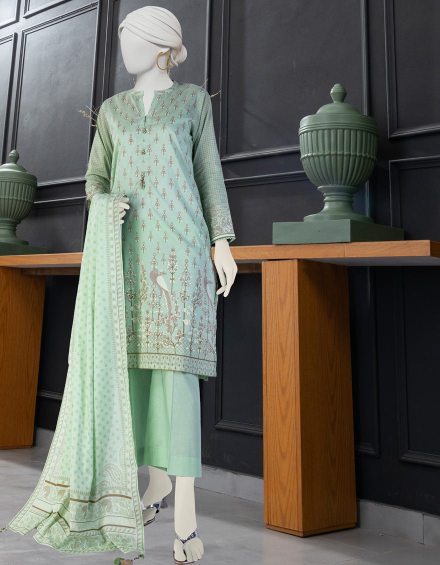 Green Lawn Unstitched 3 Piece Dress | Jlawn-S-24-160