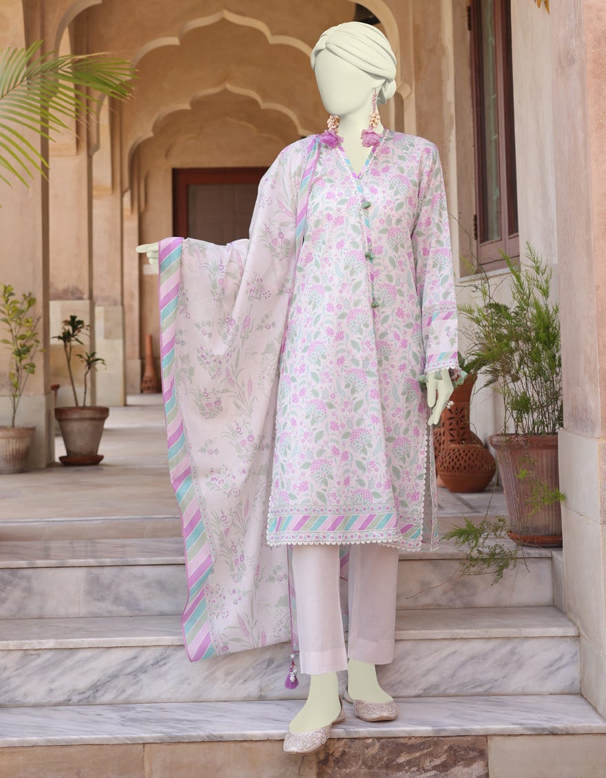 White Lawn Unstitched 3 Piece Dress | Jlawn-S-24-161