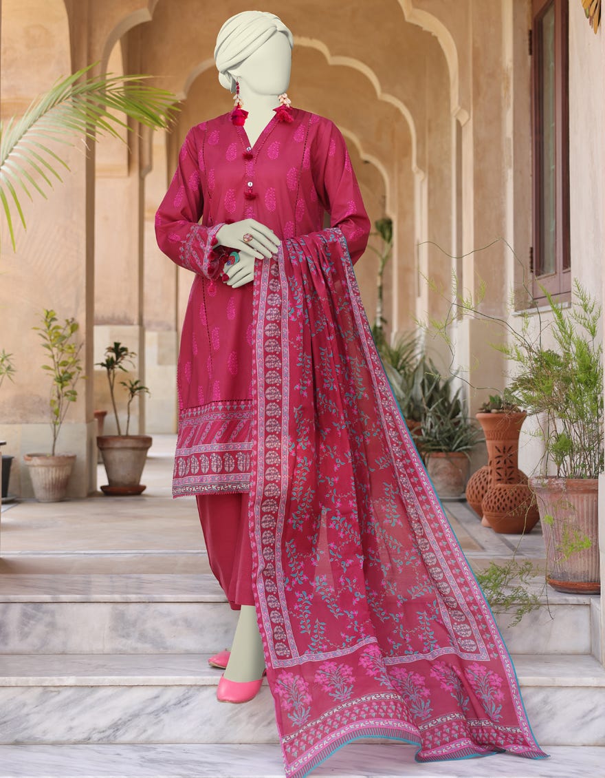 Red Lawn Unstitched 3 Piece Dress | Jlawn-S-24-162
