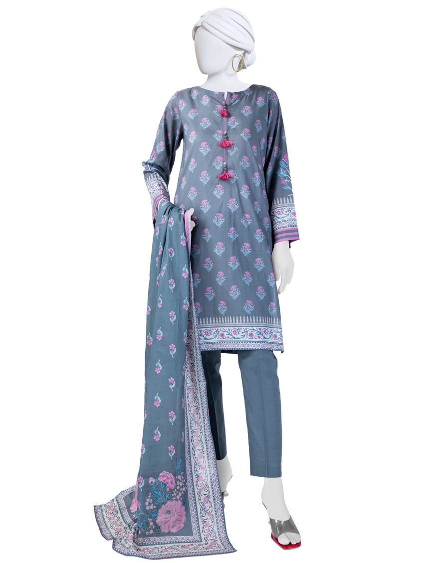 Grey Lawn 3 Piece Stitched Dress | Jlawn-S-24-165