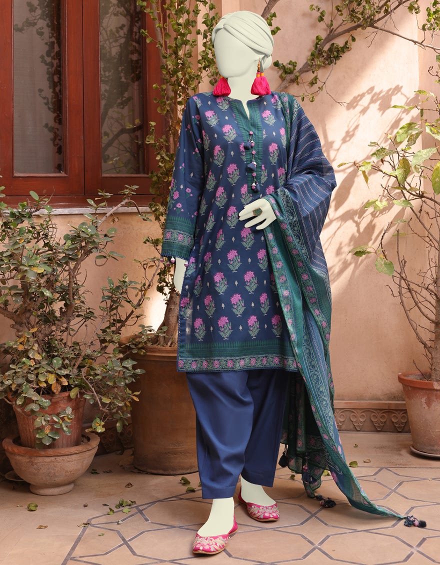 Blue Lawn Unstitched 3 Piece Dress | Jlawn-S-24-166