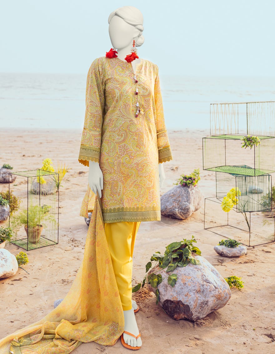 Multicolor Lawn Unstitched 3 Piece Dress | Jlawn-S-24-167