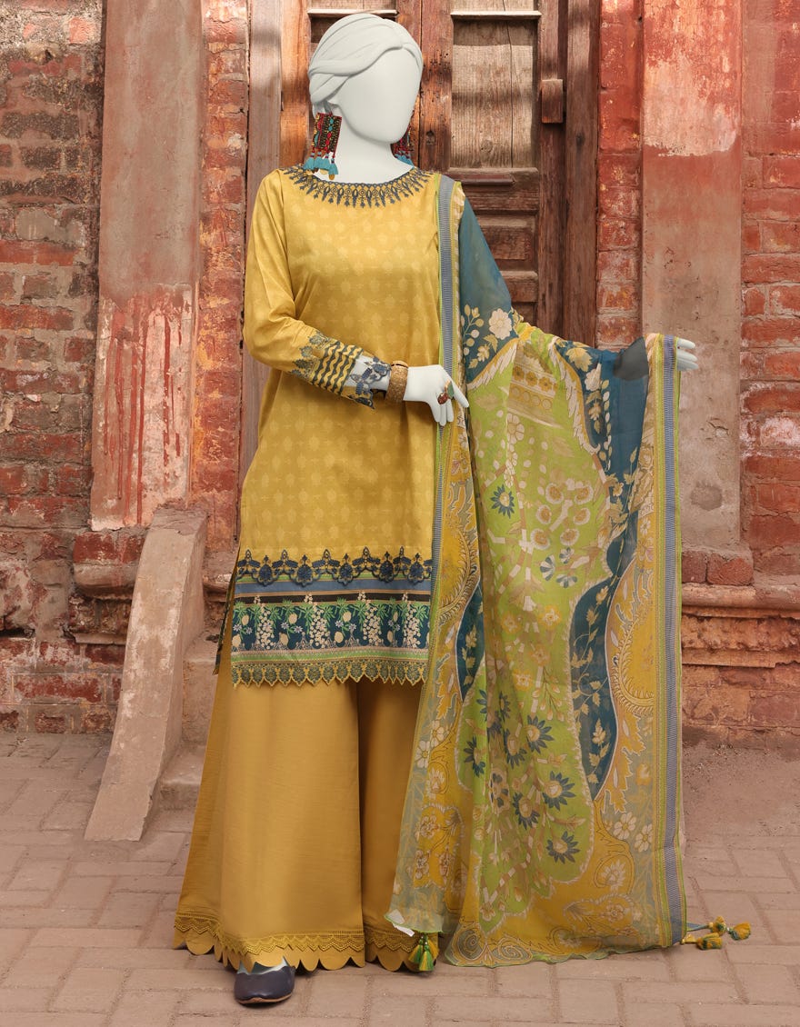 Yellow Lawn Unstitched 3 Piece Dress | Jlawn-S-24-168