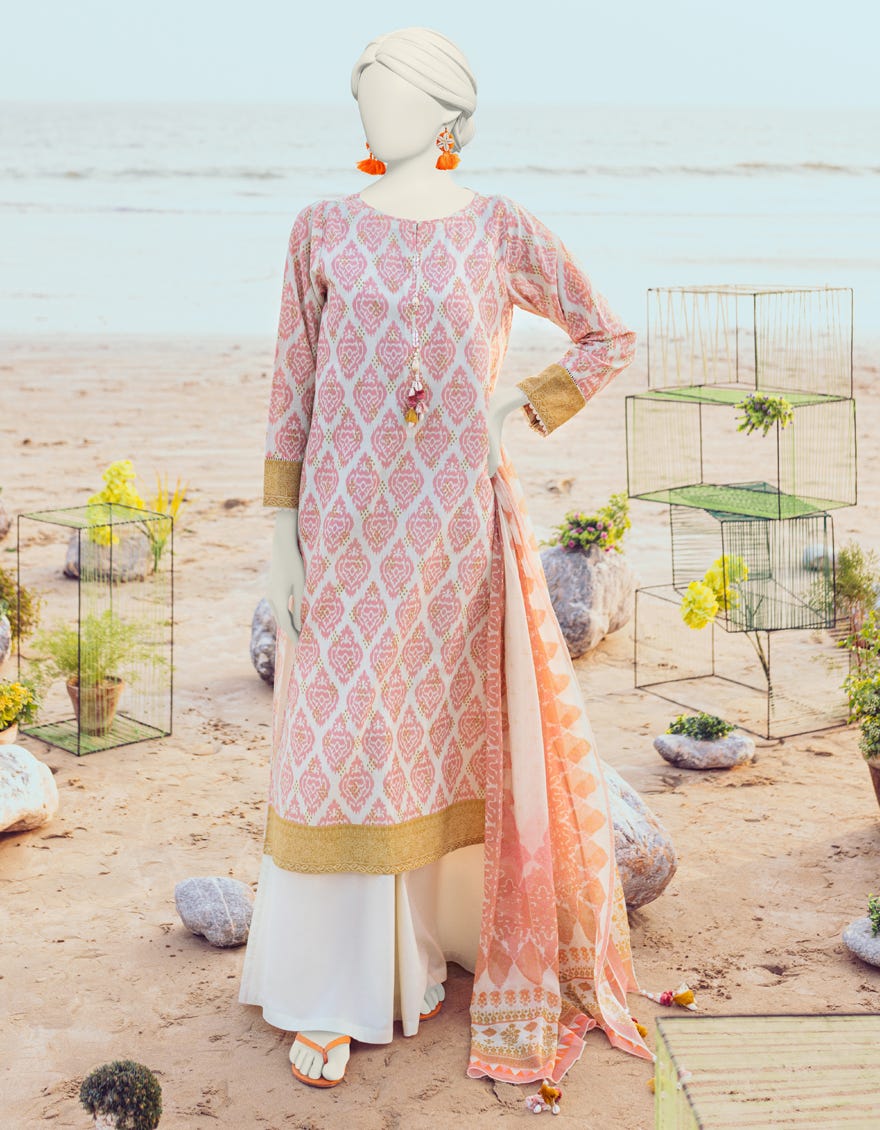 Multicolor Lawn Unstitched 3 Piece Dress | Jlawn-S-24-168