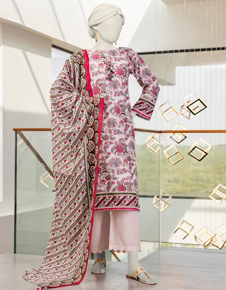Multicolor Lawn Unstitched 3 Piece Dress | Jlawn-S-24-173