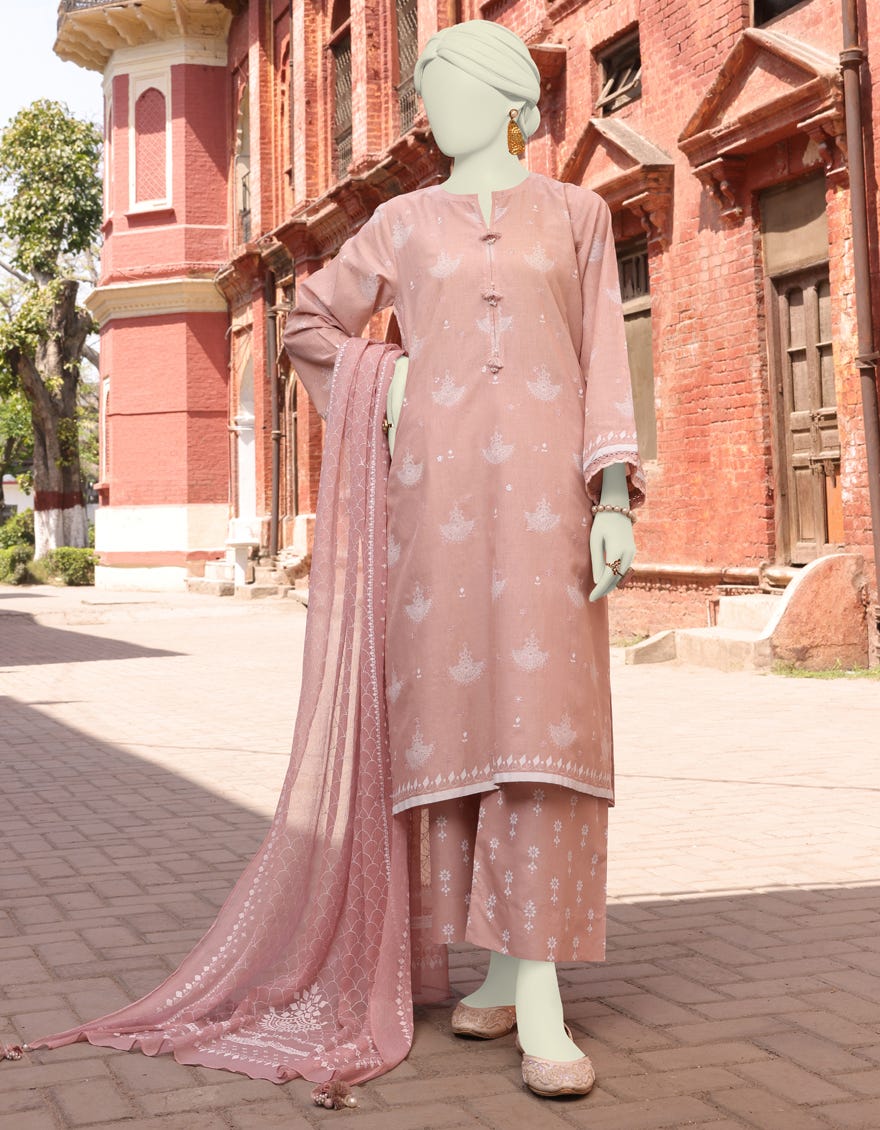 Pink Lawn Unstitched 3 Piece Dress | Jlawn-S-24-176