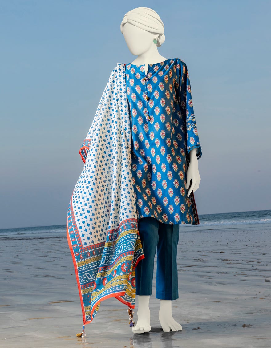 Blue Lawn Unstitched 3 Piece Dress | Jlawn-S-24-181