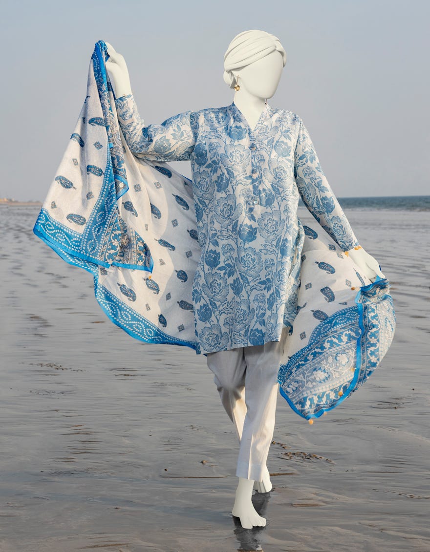 Blue Lawn Unstitched 3 Piece Dress | Jlawn-S-24-183