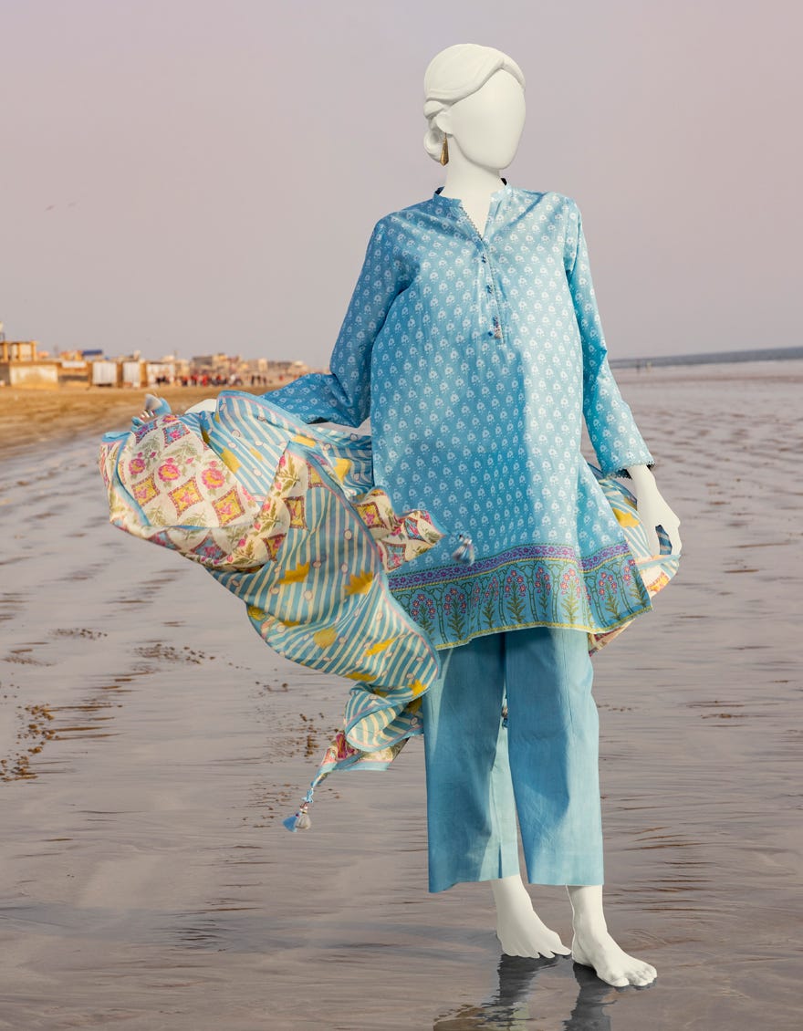 Blue Lawn Unstitched 3 Piece Dress | Jlawn-S-24-184