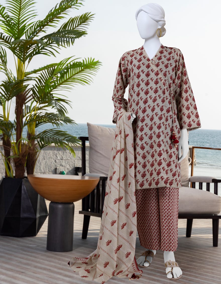 Multicolor Lawn Unstitched 3 Piece Dress | Jlawn-S-24-189