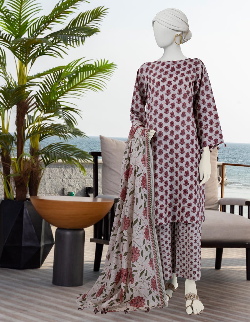 Multicolor Lawn Unstitched 3 Piece Dress | Jlawn-S-24-191