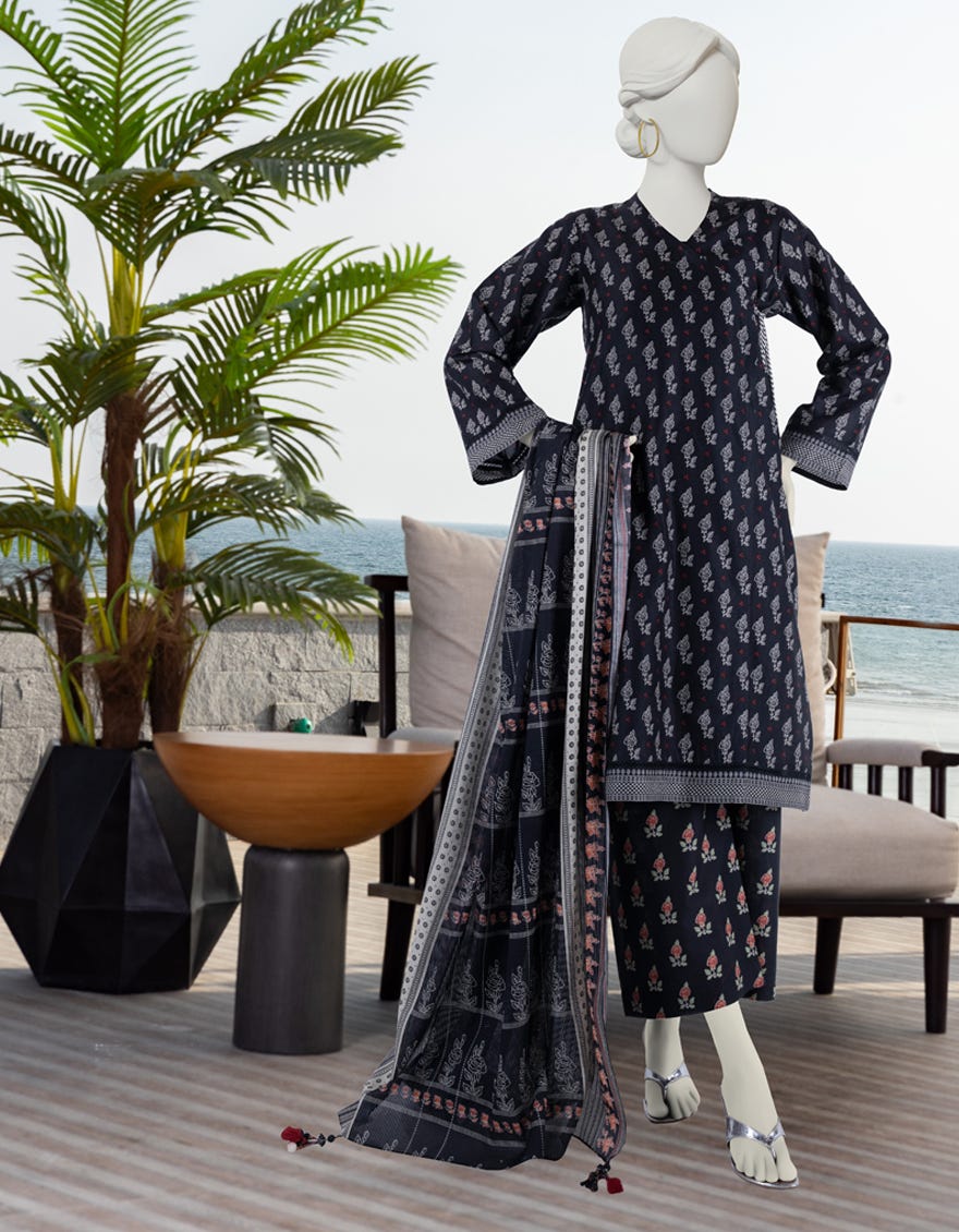 Multicolor Lawn Unstitched 3 Piece Dress | Jlawn-S-24-193