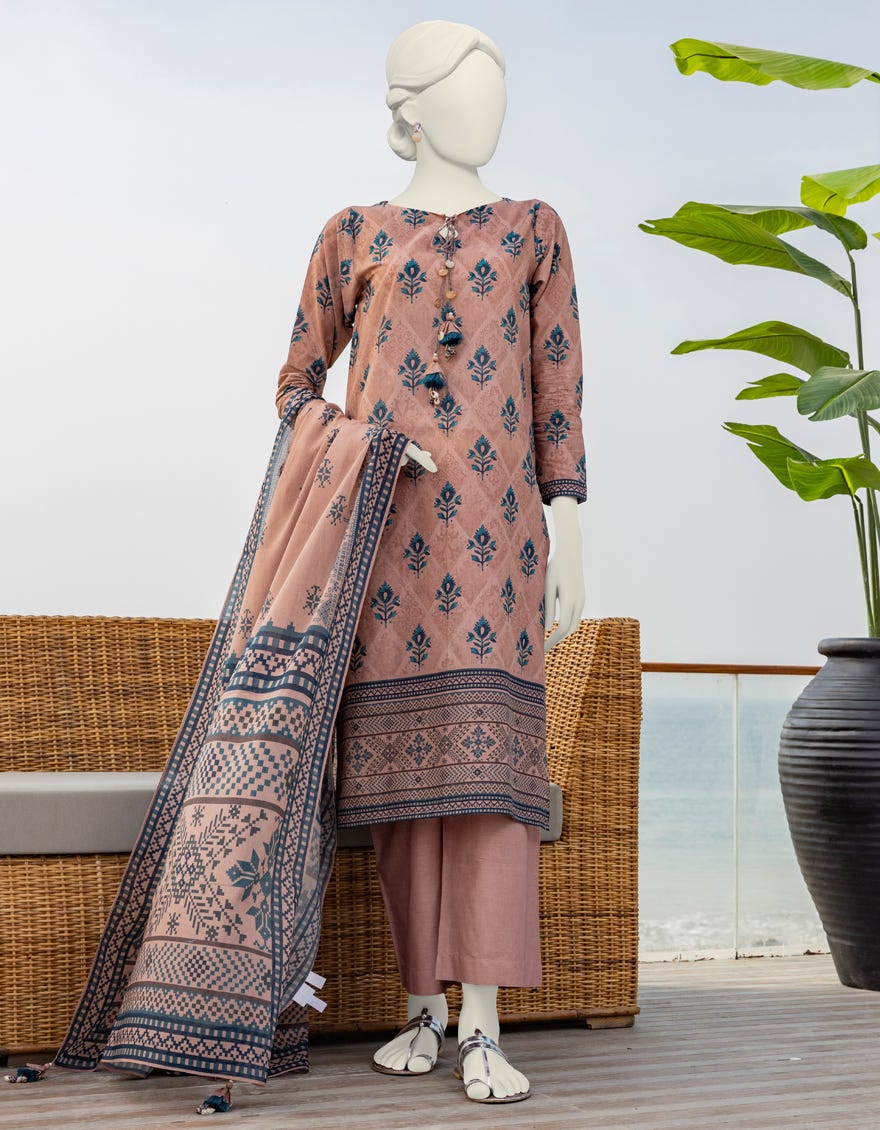 Multicolor Lawn Unstitched 3 Piece Dress | Jlawn-S-24-198