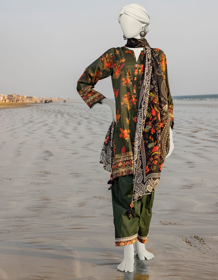 Green Lawn Unstitched 3 Piece Dress | Jlawn-S-24-199